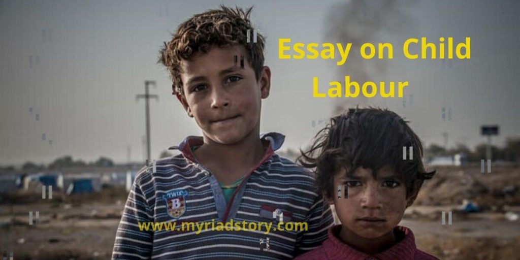 1 page essay on child labour