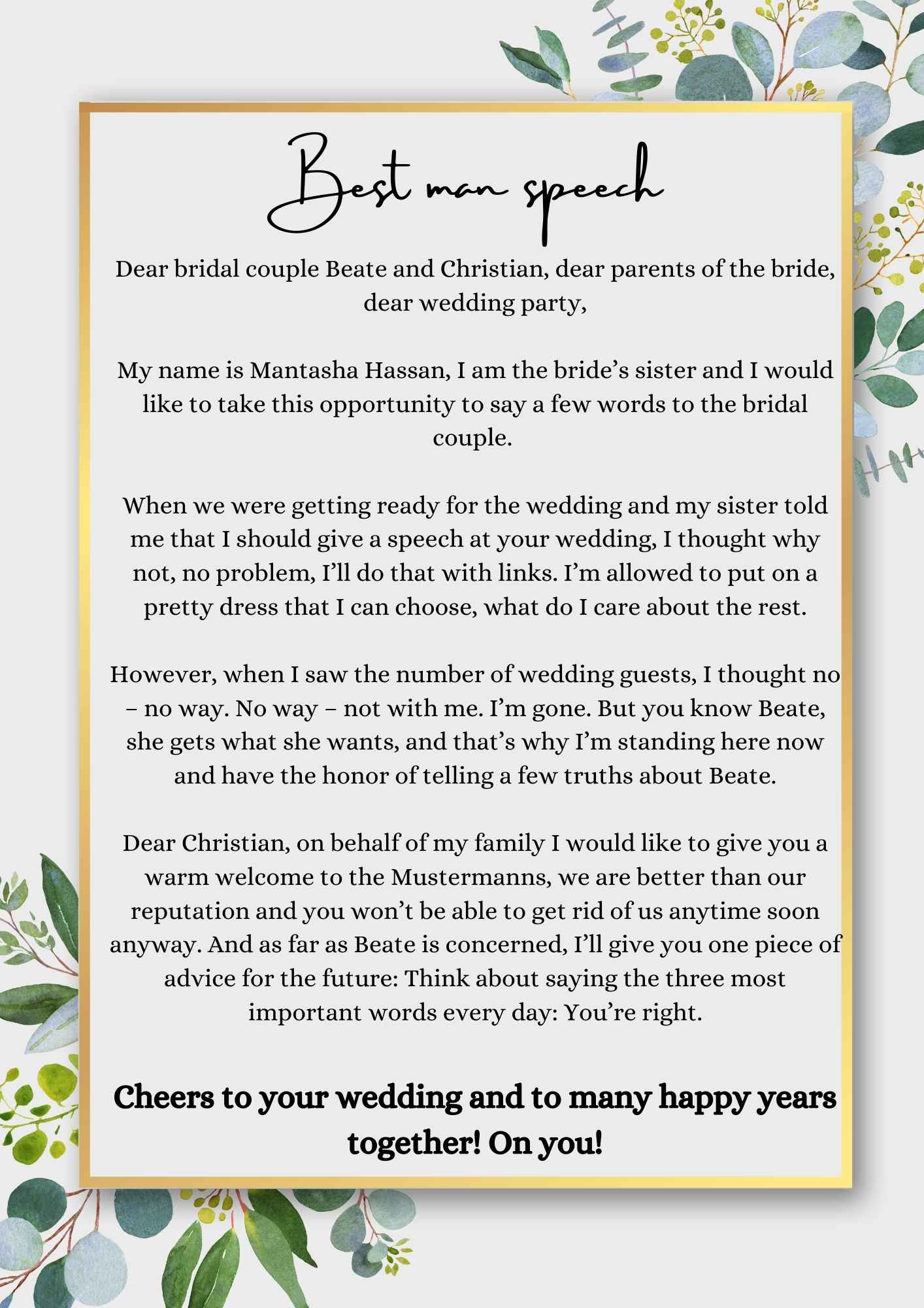 wedding speech ideas for brother