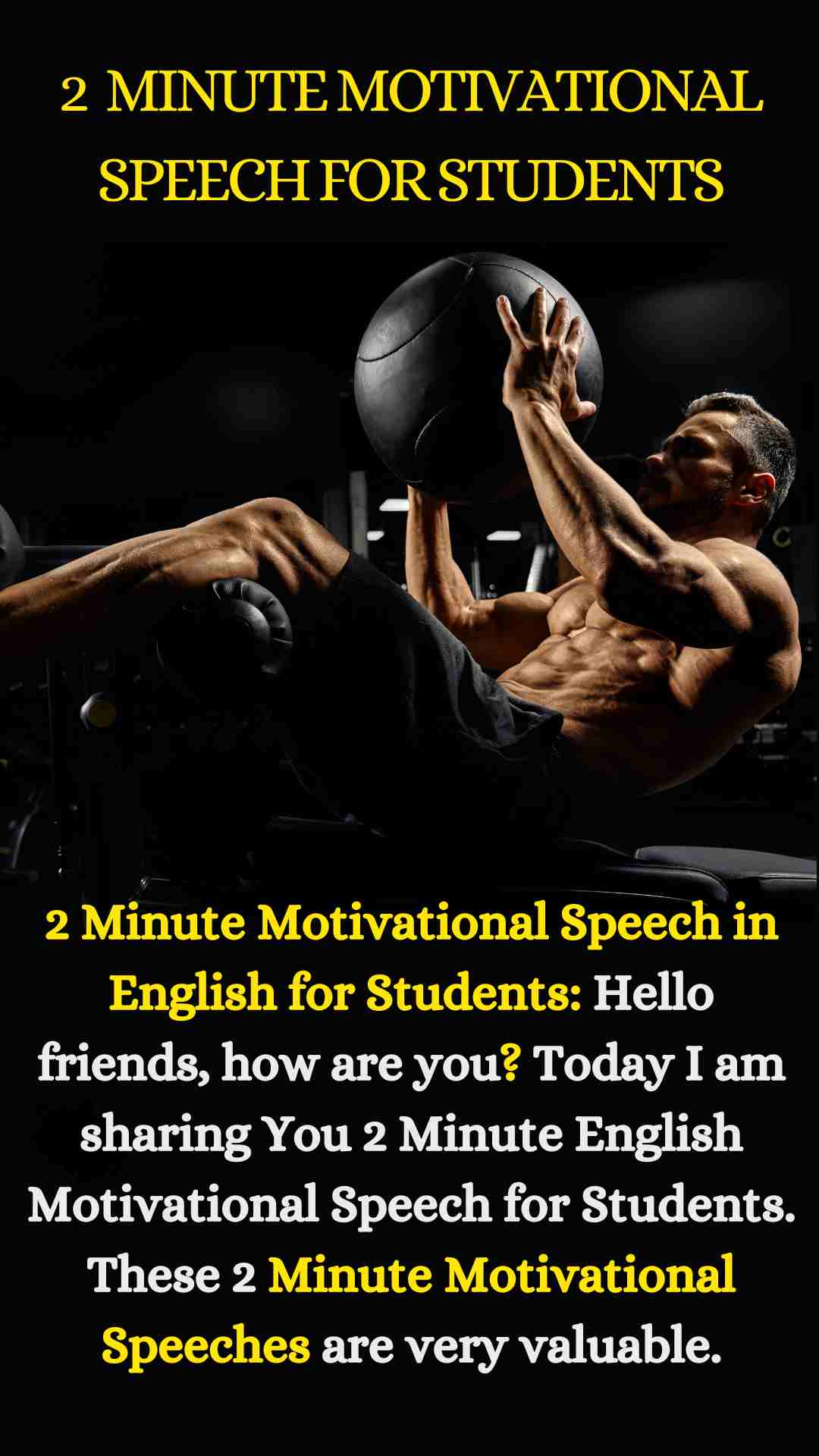 2 minute Motivational Speech for students