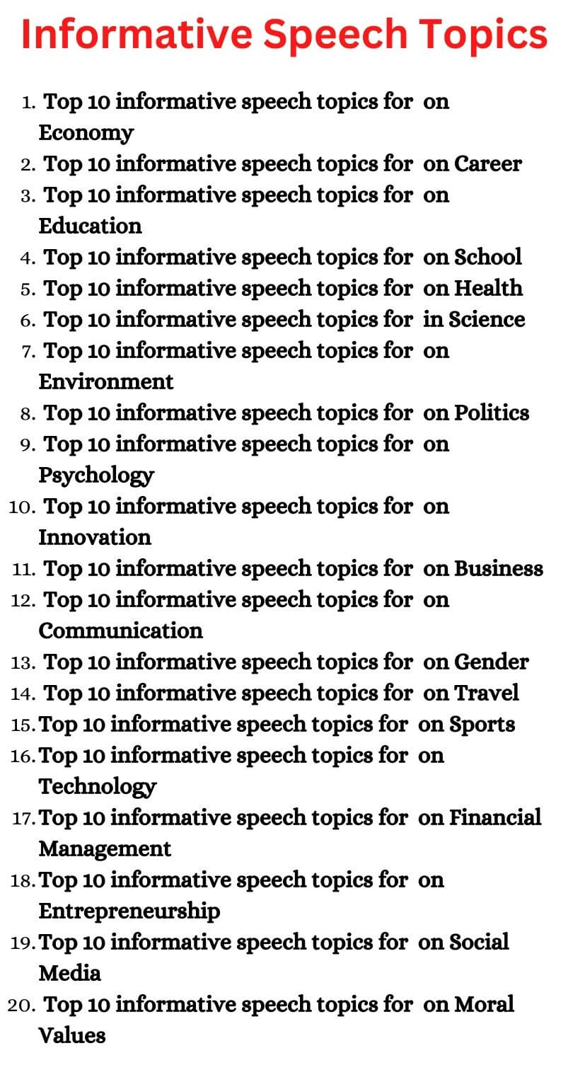 how to speech topics for high school students