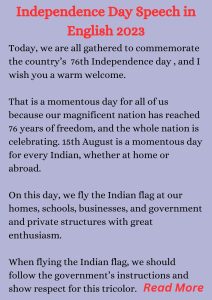 Independence-day-speech in English 2023