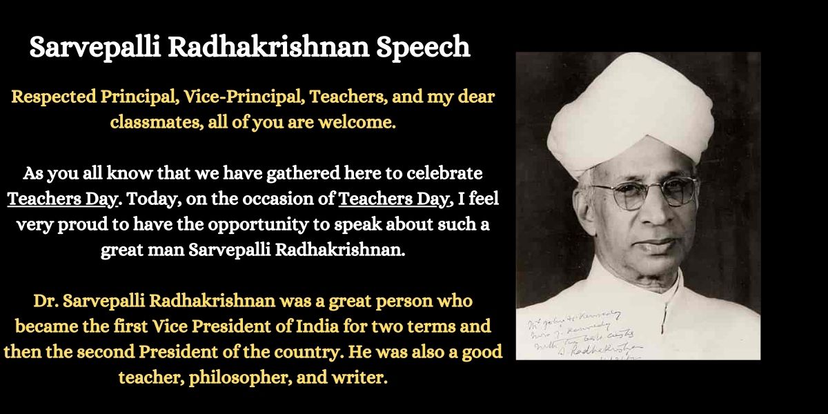 Speech on Sarvepalli Radhakrishnan